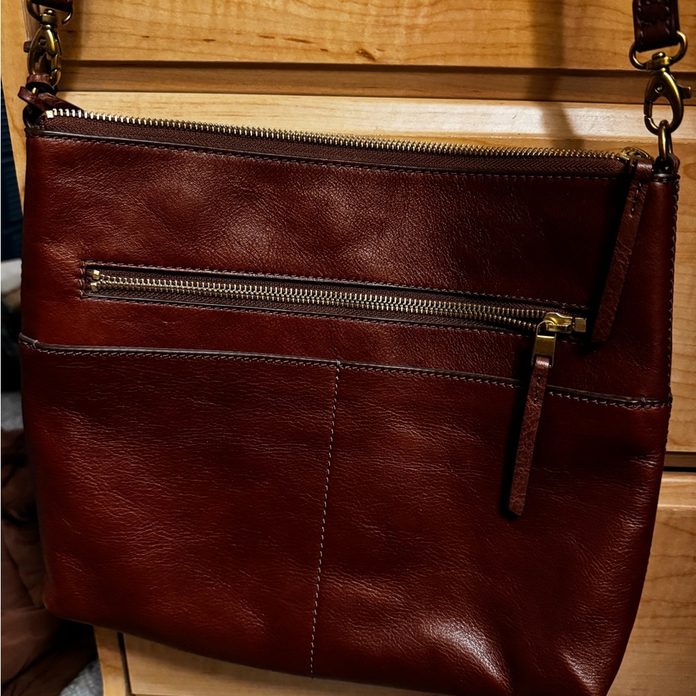 Brown Leather Crossbody Bag